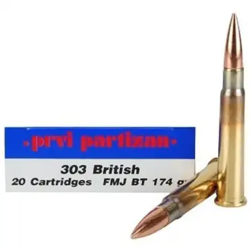 Prvi Partizan Ammunition 303 British 174 Grain Full Metal Jacket Boat Tail 500 Round