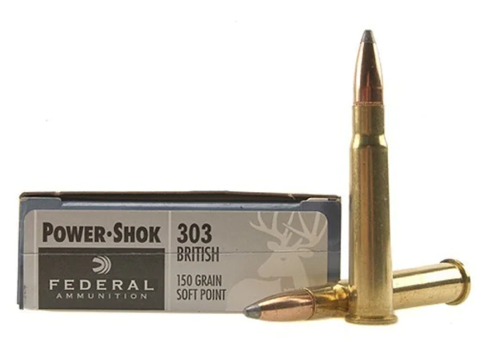 Federal Power-Shok Ammunition 303 British 150 Grain Soft Point 500 Round