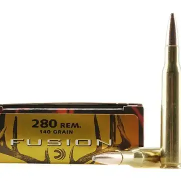 Federal Fusion Ammunition 280 Remington 140 Grain Bonded Spitzer Boat Tail 500 Round