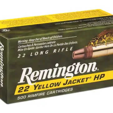 Remington Yellow Jacket Ammunition 22 Long Rifle 33 Grain Plated Truncated Cone Hollow Point 5000 Round