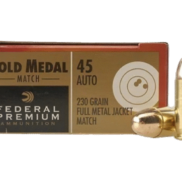 Federal Premium Gold Medal Match Ammunition 45 ACP 230 Grain Full Metal Jacket