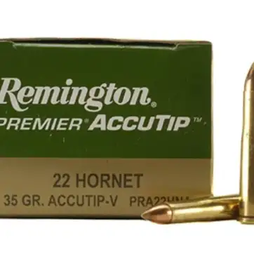 Remington Premier Varmint Ammunition 22 Hornet 35 Grain AccuTip 500 Round