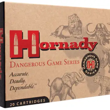 Hornady Dangerous Game Ammunition 416 Rigby 400 Grain DGS Flat Nose Solid 500 Round