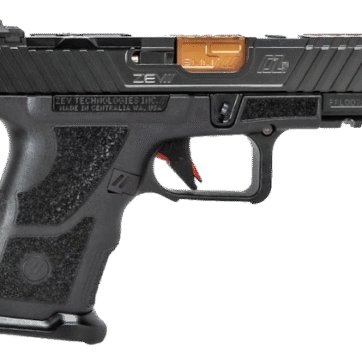 ZEV Technologies OZ-9C Hyper-Comp Semi-Automatic Pistol 9mm Luger 4″ Bronze Barrel Polymer Black Frame Black Slide 15+1-Round