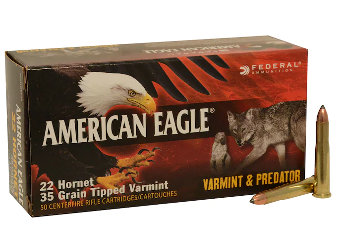 American Eagle Varmint and Predator Ammunition 22 Hornet 35 Grain Tipped Varmint 500 Round