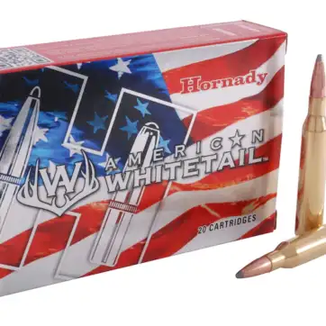 Hornady American Whitetail Ammunition 25-06 Remington 117 Grain Interlock Spire Point Boat Tail 500 Round