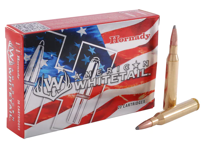 Hornady American Whitetail Ammunition 25-06 Remington 117 Grain Interlock Spire Point Boat Tail 500 Round