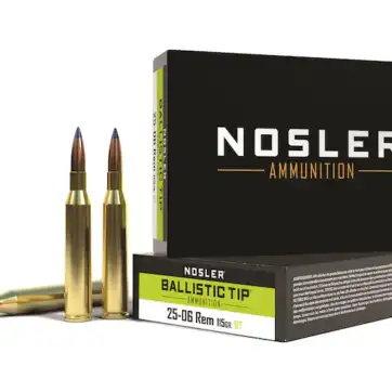 Nosler BT Ammunition 25-06 Remington 115 Grain Ballistic Tip 500 Round