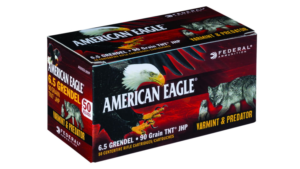 Federal Premium VARMINT / PREDATOR 6.5mm Grendel 90 grain TNT Jacketed Hollow Point 500 rounds