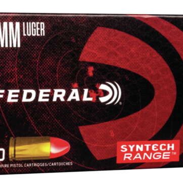 Federal Premium Centerfire Handgun Ammunition 9mm Luger 115 grain Syntech Total Synthetic Jacket 500 rounds