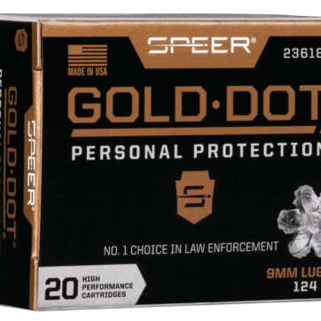 Speer Gold Dot 9mm Luger 124 grain Gold Dot Hollow Point Centerfire 500 rounds