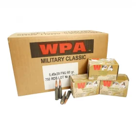 Wolf Military Classic 5.45×39 60 Grain FMJ Ammo 750 Round Case